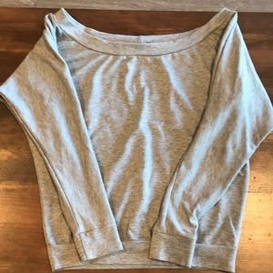 Off the shoulder sweatshirt